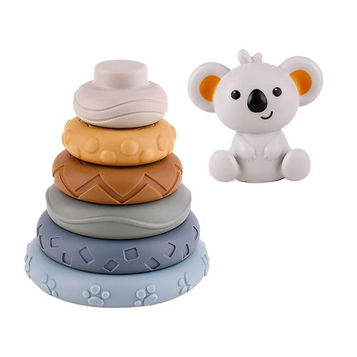 Stacking Rings Teether Toy Teething  for Training with koala