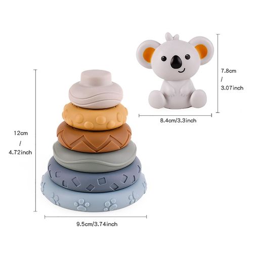 Stacking Rings Teether Toy Teething  for Training with koala