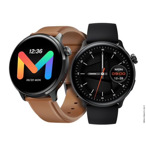 Mibro Lite 2 Bluetooth Calling Smart Watch -DUal Leather Straps-Black