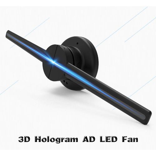WIFI 42cm 3D Holographic Projector Display Fan LED Hologram Player Lamp Advertising [US plug] American rules