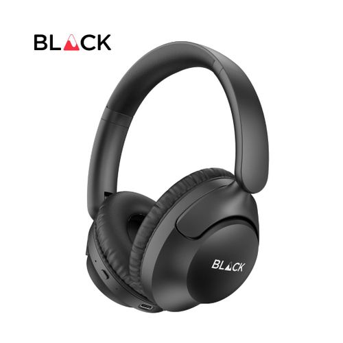 BLACK BassHead Wireless Bluetooth Headphone With Mic, 10H Playtime, 1Yr Warranty