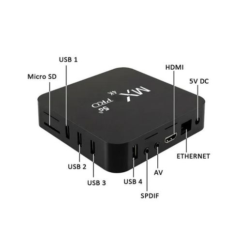 Intelper 4K HD MXQ PRO Smart TV Box  16+256GB 2.4GHz/5G WiFi Support External Device USB Flash Drive