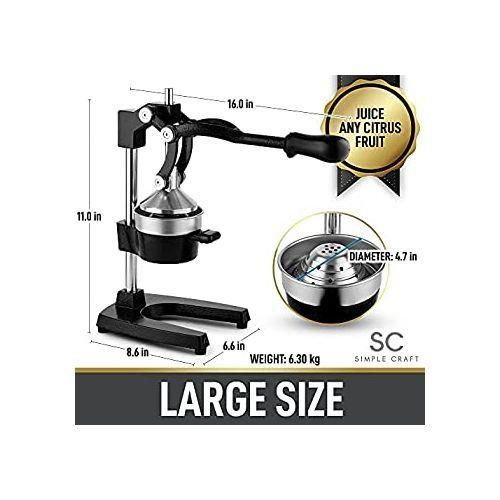 Commercial Manual Citrus Juicer Lemons, Pomegranates Orange Juice Squeezer Press- Black.