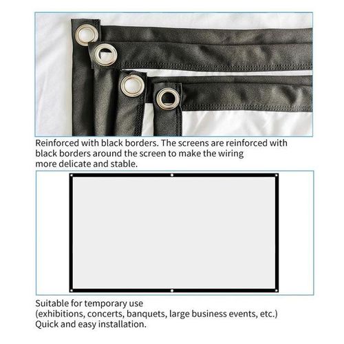 60/72/84/100/120/150 Inch Foldable Projection Screen 16