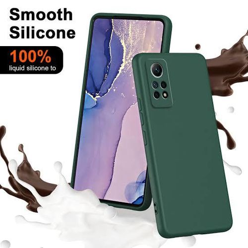 Redmi Black Spazy Silicone Case for Note 12 Pro  Luxury Soft Rubber Liquid Silicone Skin Touch Feel Cover Case