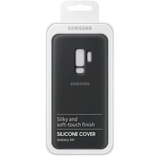 Samsung  Galaxy S9+ Luxury Soft Rubber Liquid Silicone Skin Touch Feel Cover Case Black