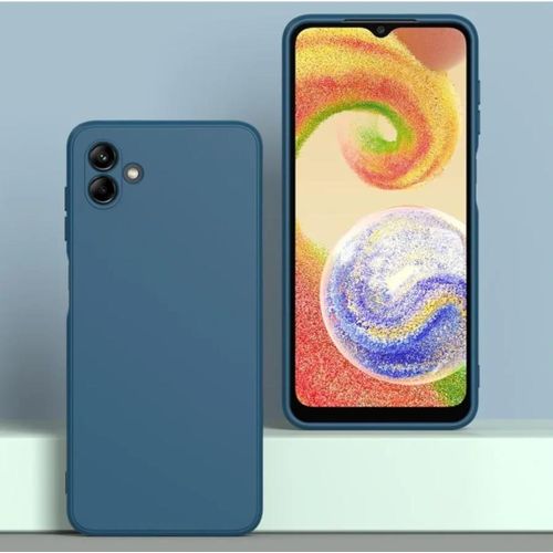 Samsung Galaxy A04 A04e Luxury Soft Liquid Silicone Skin Touch Feel Cover Case Blue