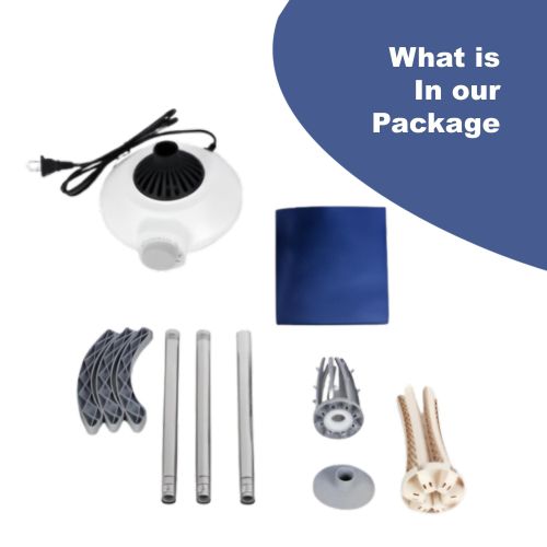 DOCKCASE Folding Cylindrical Portable Dryer Rack - 501-1000W Power, 5-10kg Capacity, garment rack, Dark Blue-towel Dryer Rack