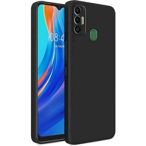 Tecno Spark 7/ Spark 7T / Spark 20 Pro Luxury Soft Rubber Liquid Silicone Skin Touch Feel Cover Case Black