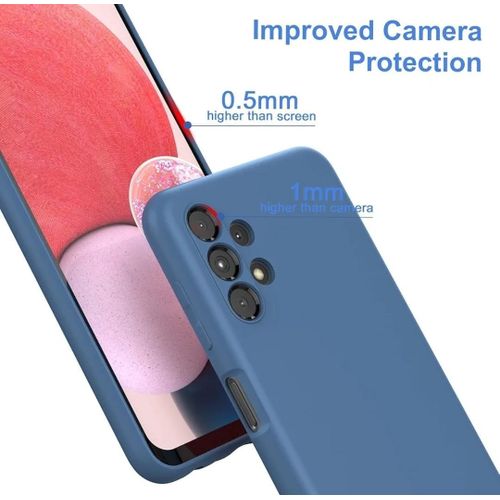 Samsung Galaxy A13 4G Luxury Soft Liquid Silicone Case Phone Cover Blue