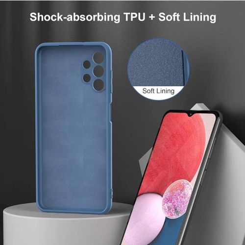 Samsung Galaxy A13 4G Luxury Soft Liquid Silicone Case Phone Cover Blue
