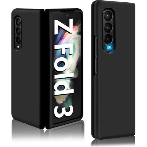 Samsung Galaxy Z Fold 2, 3, 4 5G Liquid Silicone Case , Soft Gel Rubber Ultra Thin Anti-Scratch Design Protective Cover - Black