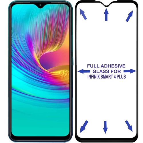 Infinix Hot 8, 9, 10 s T i Pro Full Glue Tempered Glass Screen Protector-Black