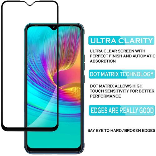 Infinix Hot 8, 9, 10 s T i Pro Full Glue Tempered Glass Screen Protector-Black