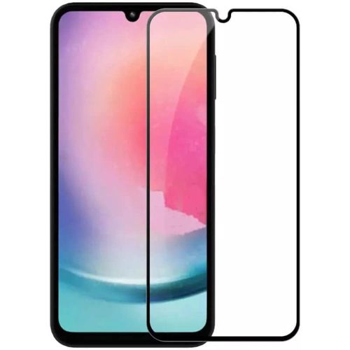 Samsung Galaxy A20 A21 A22 4G A23 A24 A25 Screen Protector Tempered Glass Guard Full Glue Edge-to-Edge Protector-Black