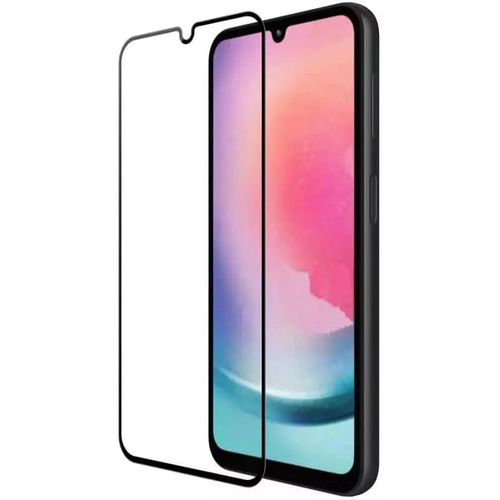 Samsung Galaxy A20 A21 A22 4G A23 A24 A25 Screen Protector Tempered Glass Guard Full Glue Edge-to-Edge Protector-Black