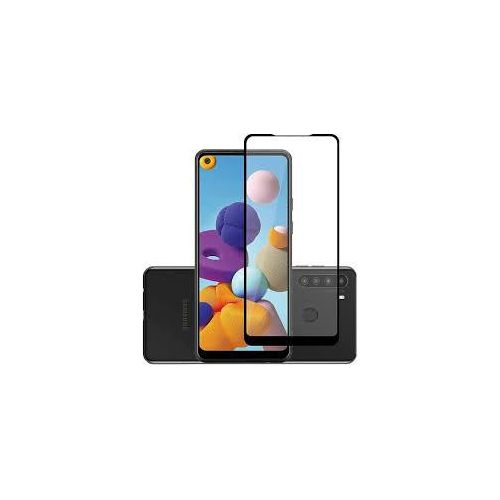 Samsung Galaxy A20 A21 A22 4G A23 A24 A25 Screen Protector Tempered Glass Guard Full Glue Edge-to-Edge Protector-Black