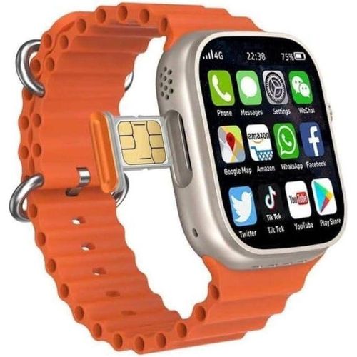 4G Ultra MAX SIM Powered Smart Watch  - white,black,orange