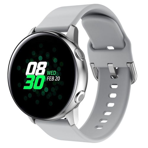 20mm watch strap for sumsang galaxy active 2 40 44 mm silicone wrist strap for galaxy active 1 42 46 smart wearable accessories-grey