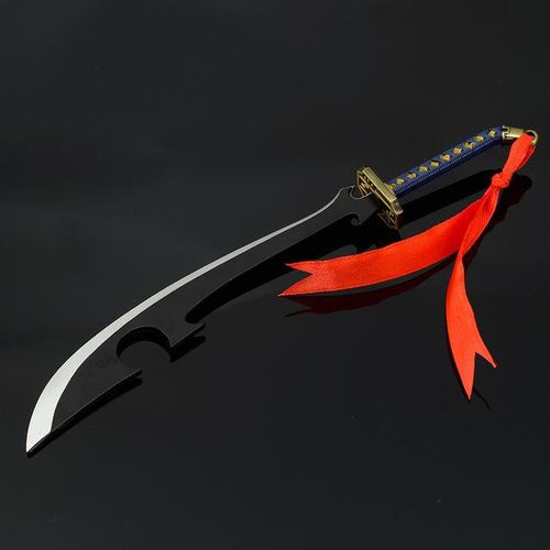 Anime Kyoraku Shunsui Katen Kyokotsu 26cm Anime Peripheral Metal Model Katana Samurai Gifts Toys for Boys
