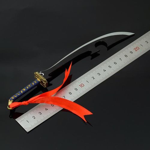 Anime Kyoraku Shunsui Katen Kyokotsu 26cm Anime Peripheral Metal Model Katana Samurai Gifts Toys for Boys