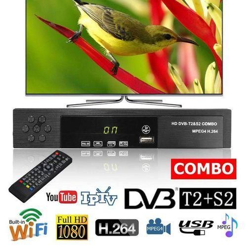 Digital Satellite Terrestrial TV Receiver T2S2 HD 1080P Decoder Settop BOX