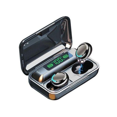TWS, BTH-F9-5 Earbuds Bluetooth Headset with Charging case - Black
