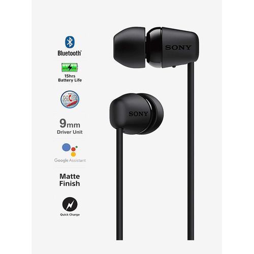 Sony WI-C200 Wireless  In-ear Headphones With Mic - Black