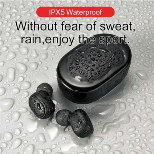 TWS Wireless Bluetooth 5.0 Earphone Sport Earbuds Headset With Mic For Xiaomi Samsung Huawei - Black