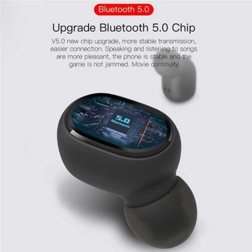 TWS Wireless Bluetooth 5.0 Earphone Sport Earbuds Headset With Mic For Xiaomi Samsung Huawei - Black
