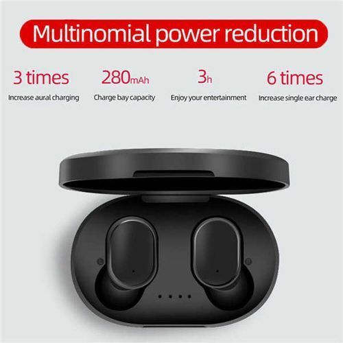 TWS Wireless Bluetooth 5.0 Earphone Sport Earbuds Headset With Mic For Xiaomi Samsung Huawei - Black