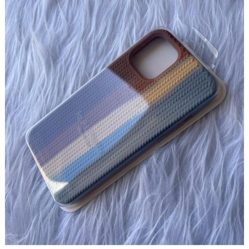 iPhone 15 14 13 12 11 Pro Max Fashion Liquid Soft Silicone Phone Case-Brown. Blue