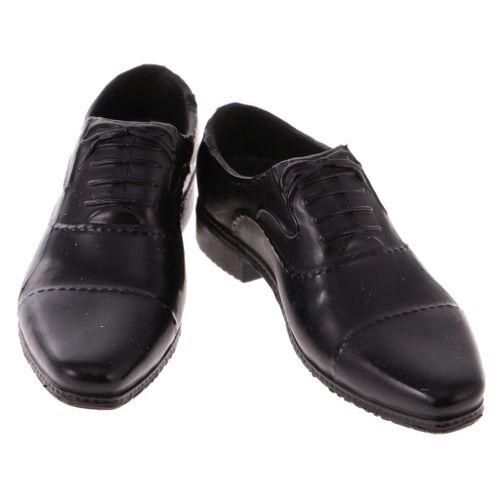 16 Scale Black Lace Men Shoes For 12