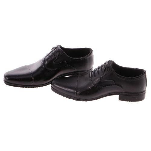 16 Scale Black Lace Men Shoes For 12