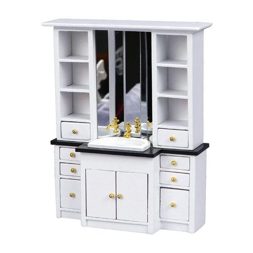 1/12 Doll House Miniature Cupboard Wash Basin Sink Cabin