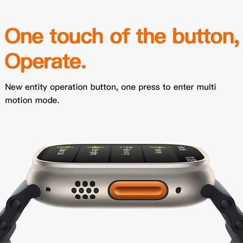 T800 Ultra Smart Watch 1.99 inch Infinite Display,Bluetooth Calling,Heart Rate Tracking, Sports Features-Black