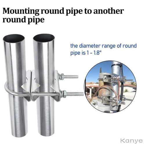 KY  Pole Mount Adapter for for Dish Antenna Mast Clamp Bracket
