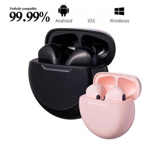 Original Air Pro6 TWS Bluetooth Headset Wireless Earphones Touch Control Stereo  Earphones White