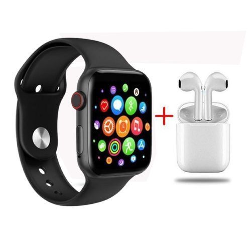 Bluetooth Headset Plus IOS & Android Waterproof Smart Watch Combination - Black,