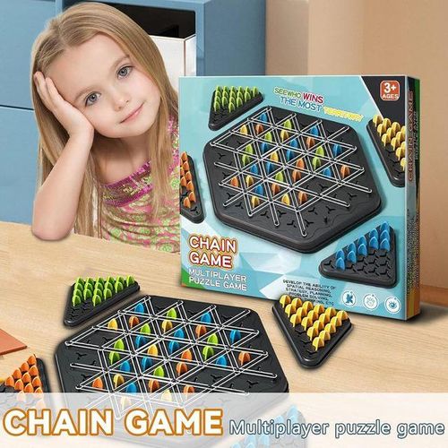 Chain Triggle Chess Game Triggle Rubber Band Game Toy For Kid Interactive Board Game Battle Set For Family Party