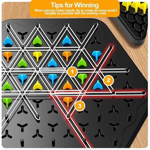 Chain Triggle Chess Game Triggle Rubber Band Game Toy For Kid Interactive Board Game Battle Set For Family Party