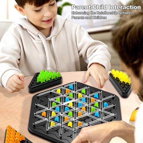 Chain Triggle Chess Game Triggle Rubber Band Game Toy For Kid Interactive Board Game Battle Set For Family Party