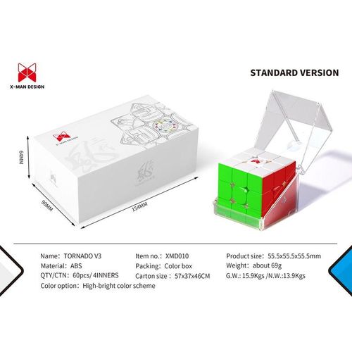 Qiyi X-Man Tornado V3 M Pioneer UV Magnetic Magic Speed Cube Stickerless XMD Tornado V3M Fidget Toys Cubo Magico Puzzle