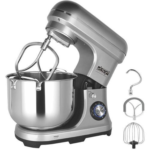 Dsp 10L, 8 Speed Blender Dough Hand Stand Mixer Food Processor- Silver.