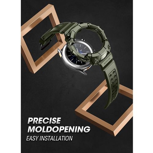 For Samsung Galaxy Watch 4 Clic Case 46mm ( Release) SUPCASE UB Pro Rugged Protective Cover with Watch Strap Bands-Frost Black