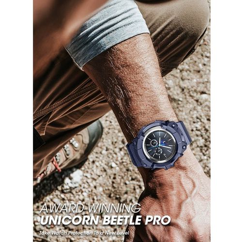 For Samsung Galaxy Watch 4 Clic Case 46mm ( Release) SUPCASE UB Pro Rugged Protective Cover with Watch Strap Bands-Frost Black