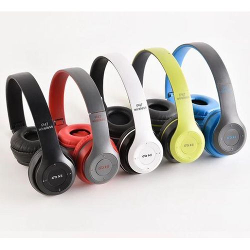 P47 Bluetooth Wireless Bass Headsets With FM And Memory Card Slot - Color May Vary