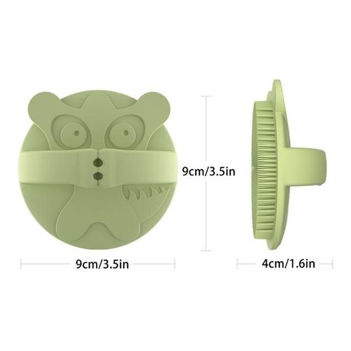 Safety Silicone Baby Bath Brush Newborn Scalp Massage Brush Boys Girls Bathing Shampoo Brush Wet And Dry Hair Scrubber Brush
