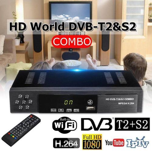 Digital Satellite Terrestrial TV Receiver T2+S2 HD 1080P Decoder Set-top BOX