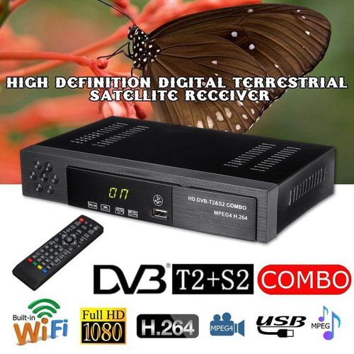 Digital Satellite Terrestrial TV Receiver T2+S2 HD 1080P Decoder Set-top BOX